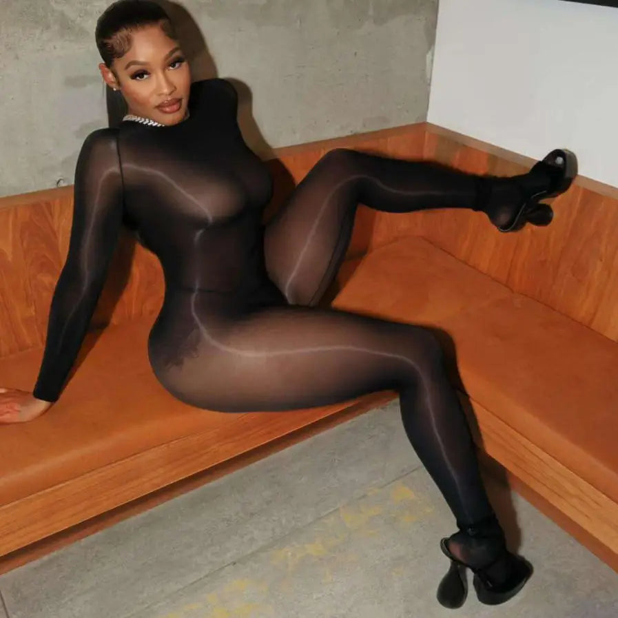 Y9120 Women Nightie Lingerie Bodysuit Glossy Stockings High Density Tight Pantyhose Elegant Set