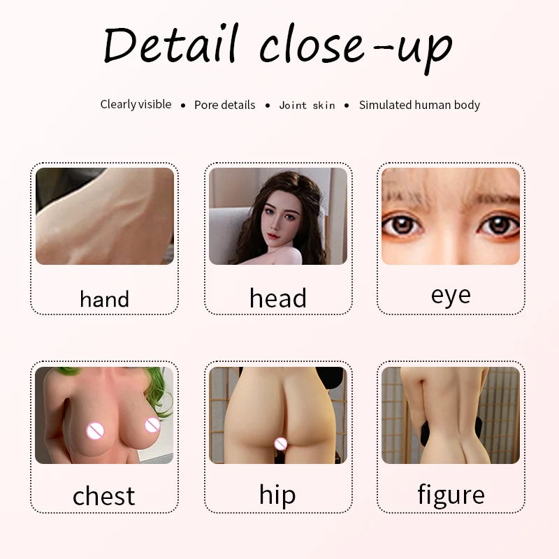 165CM Life Size Realistic Full Body Silicone Companion Doll – Male User Friendly Design with Video Display