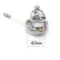 Stainless Steel Male Chastity Device with Urethral Catheter – Creative Hollow Design for Sensory Play