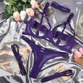 Plus Size Stylish Lingerie Set Women's Hollow Out Bra and Panty Set Elegant Underwear